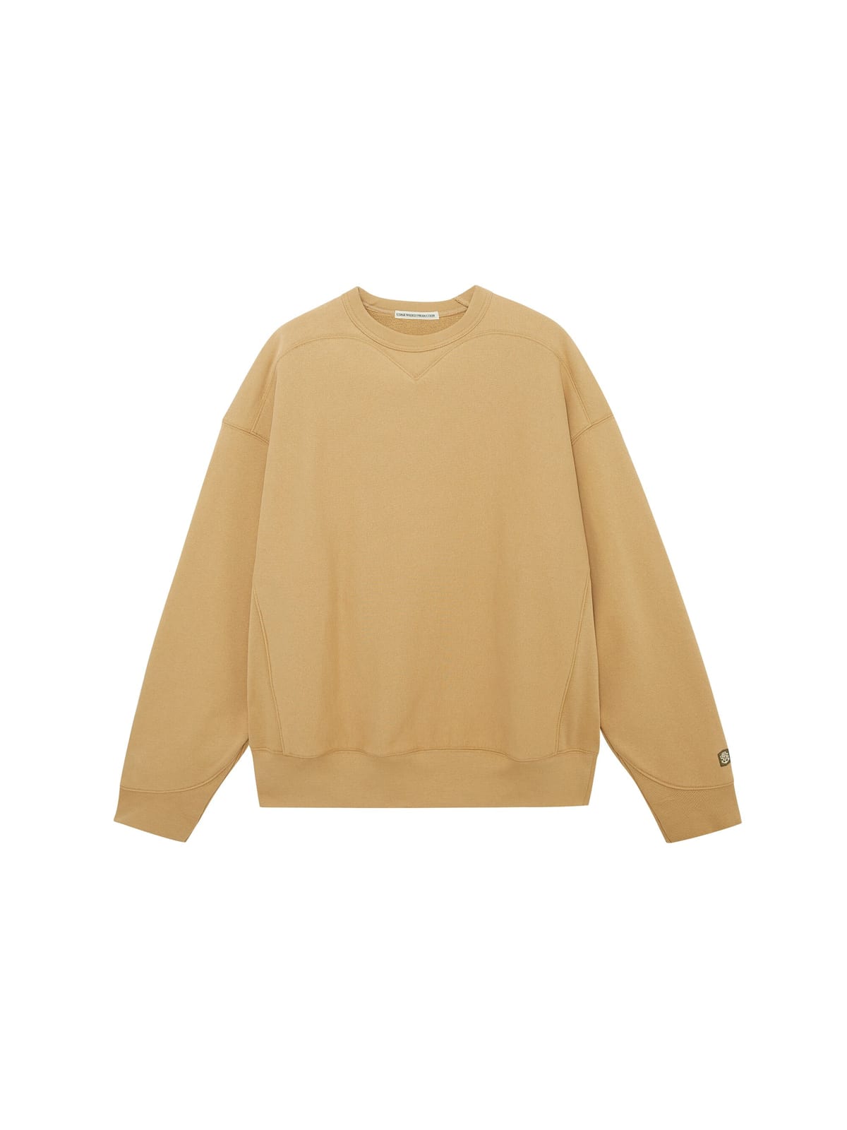 USAGE Reversible Cotton Crewneck Sweatshirt in Beige