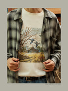 USAGE Canoe Club Graphic Cotton T Shirt in White - On Male Model