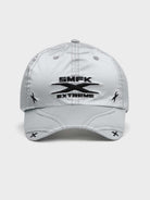 SMFK Distressed Cross Embroidered Baseball Cap in Gray