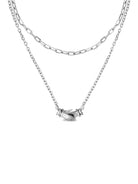 BLACKHEAD Double Layer Magnetic Hand Necklace in Silver