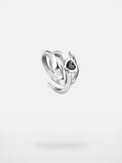 BLACKHEAD Spiked Heart Steel Ring in Gray
