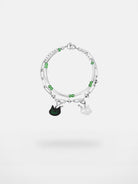 BLACKHEAD Double Layer Cat Charm Bracelet in Silver