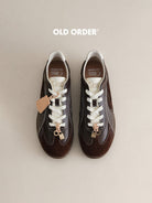 OLD ORDER Dark Brown German Army Trainers in Brown