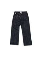 SOD Waxed Leather Buckle Jeans in Black