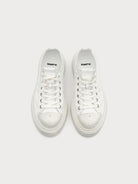 SMFK Distressed Canvas Skate Sneakers in White