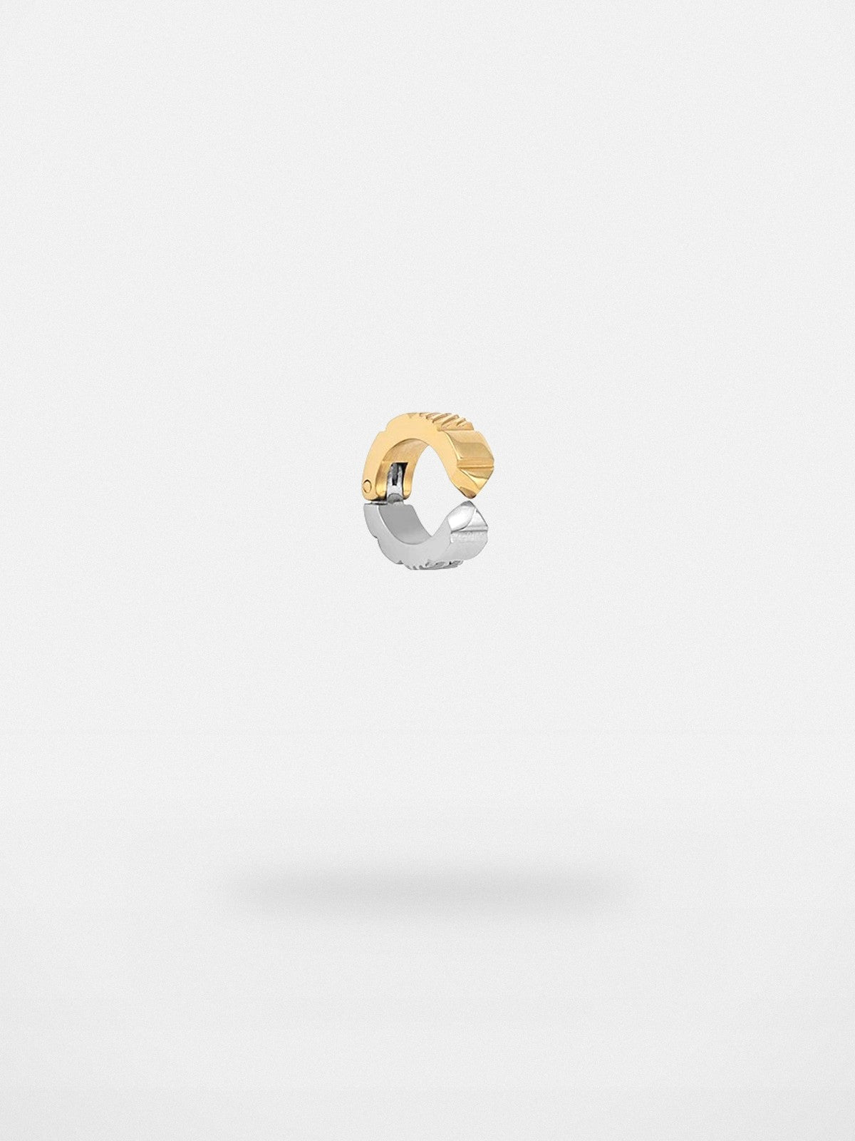 BLACKHEAD Two Tone Chocolate Block Ear Cuff in Yellow