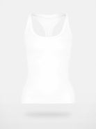 FaxCopyExpress Longline U Cut Racer Tank in White