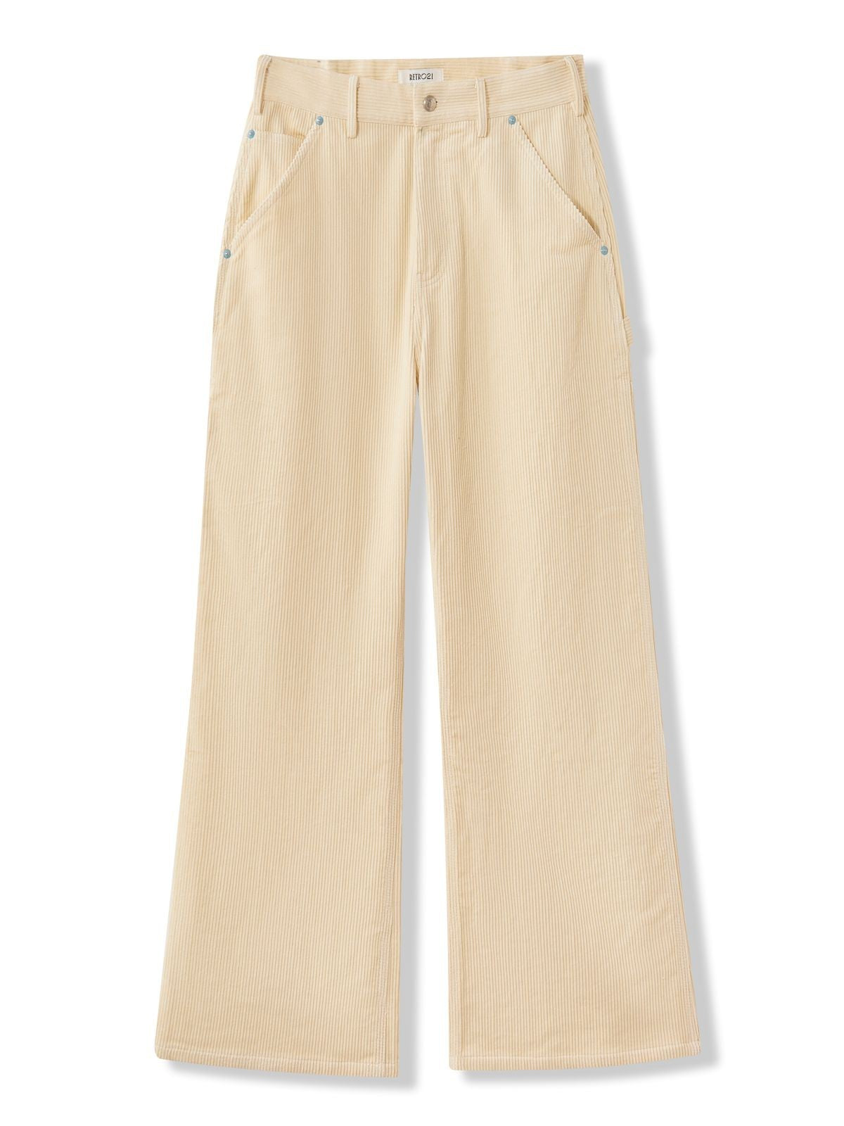 Retro 21 Wide Wale Cotton Corduroy Pants in White