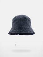 BLACKHEAD Washed Cotton Double Brim Bucket Hat in Gray
