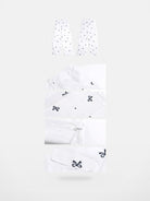 BeerBro Bow Polka Dot Cargo Pants in White - Detail