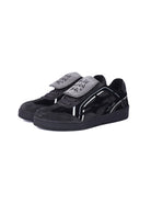 KILLWINNER Suede Panelled Low Top Sneakers in Black
