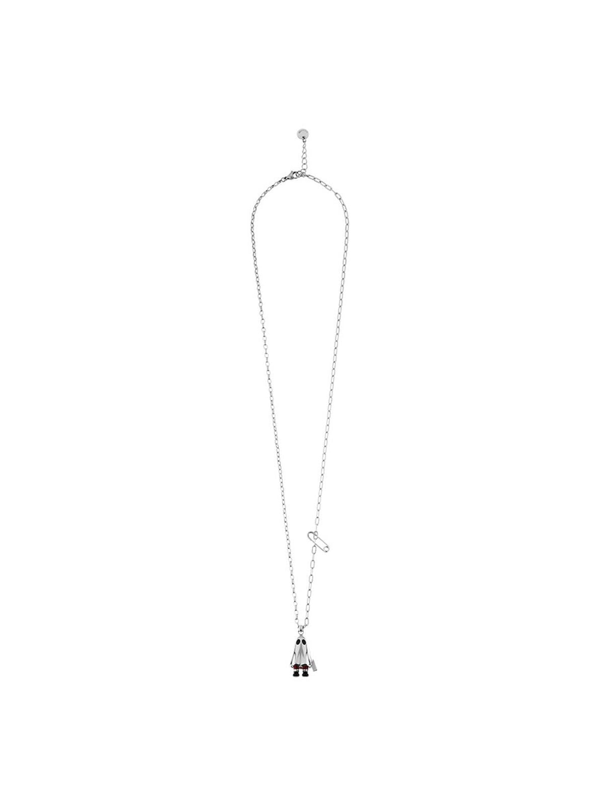 Blackhead Titanium Steel Ghost Necklace in Silver