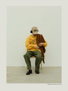 USAGE Heavyweight Herringbone Twill Belted Trousers in Olive - On Male Model