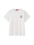 SweetChilling Embroidered Logo Cotton T Shirt in White
