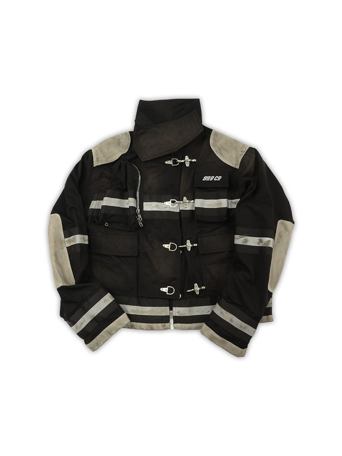 SOD Vintage Washed Firefighter Jacket in Black
