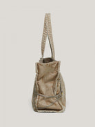 SMFK Distressed Denim Chain Tote Bag in Denim