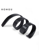 HONGU Top Grain Leather Automatic Belt Strap in Black