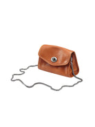 QIUZHEN Vintage Leather Envelope Crossbody in Brown