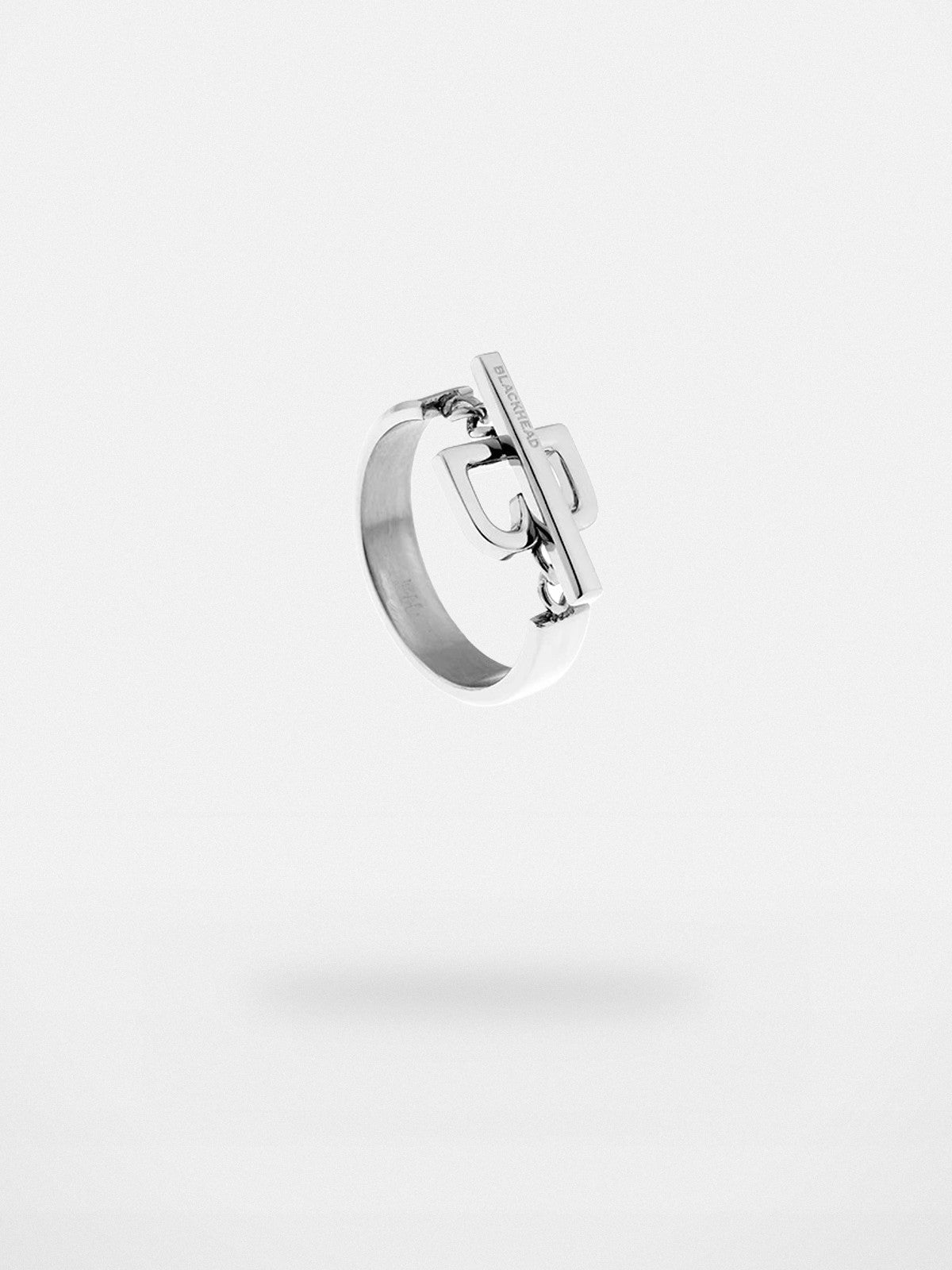 BLACKHEAD Structural Letter B Ring in Gray
