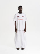 MASONPRINCE Reconstructed Applique T Shirt in White - On Male Model