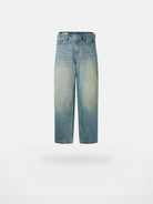 alright then Distressed Wide Leg Jeans in Blue