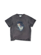 SOD Distressed Vintage Wash Portrait Tee in Purple
