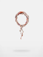 Retro 21 Irregular Pleated Vintage Print Scarf in Beige