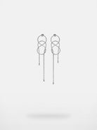 BLACKHEAD Wrapped Chain Drop Earrings in Silver