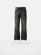 Y OFFICIAL Okayama Slub Mud Dyed Micro Flare Jeans in Gray