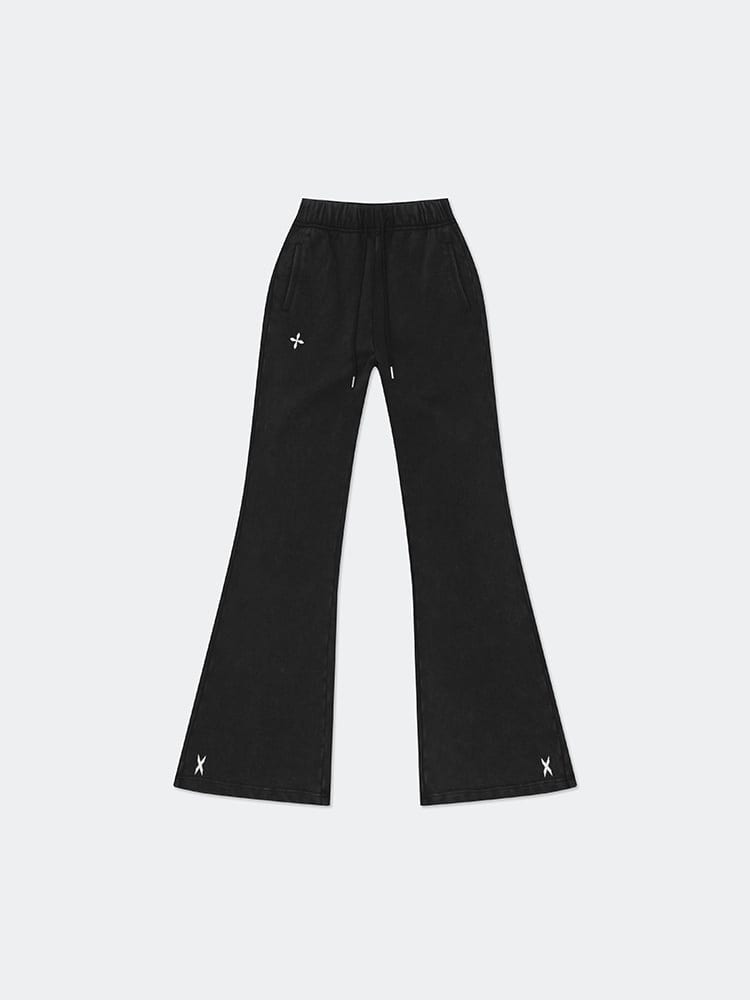 SMFK Cotton Flared Sweatpants in Black