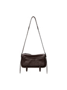 QIUZHEN Vegetable Tanned Leather Camera Bag in Brown