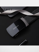 HONGU Top Grain Leather Automatic Buckle Belt in H2113223