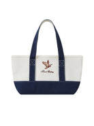 SweetChilling Mallard Embroidered Canvas Tote Bag in Navy