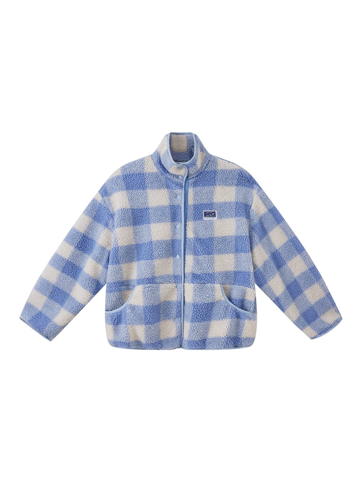 SweetChilling Double Layer Fleece High Collar Jacket in White