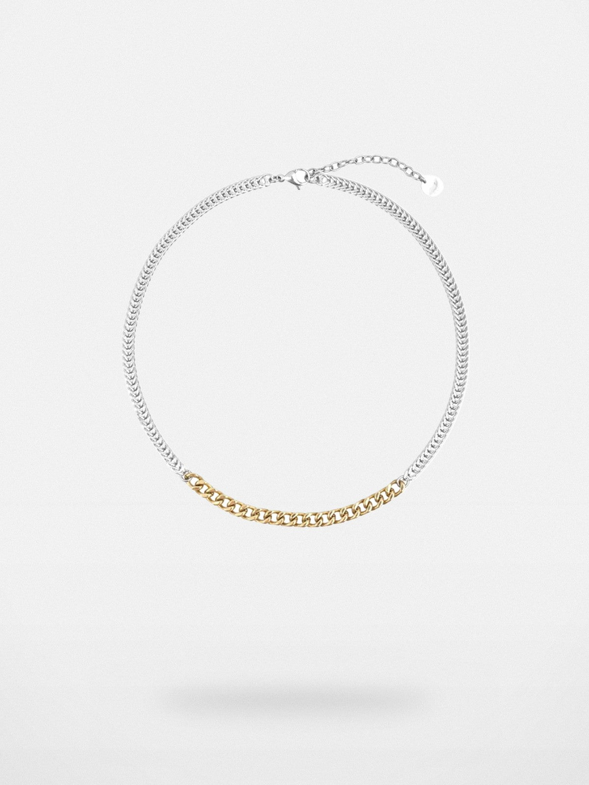BLACKHEAD Two Tone Spliced Chain Necklace in Gray