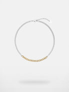 BLACKHEAD Two Tone Spliced Chain Necklace in Gray