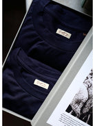 USAGE Merino Wool Blend T Shirt Set in Navy Blue - Lifestyle