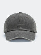 SMFK Washed Cotton Embroidered Baseball Cap in Gray