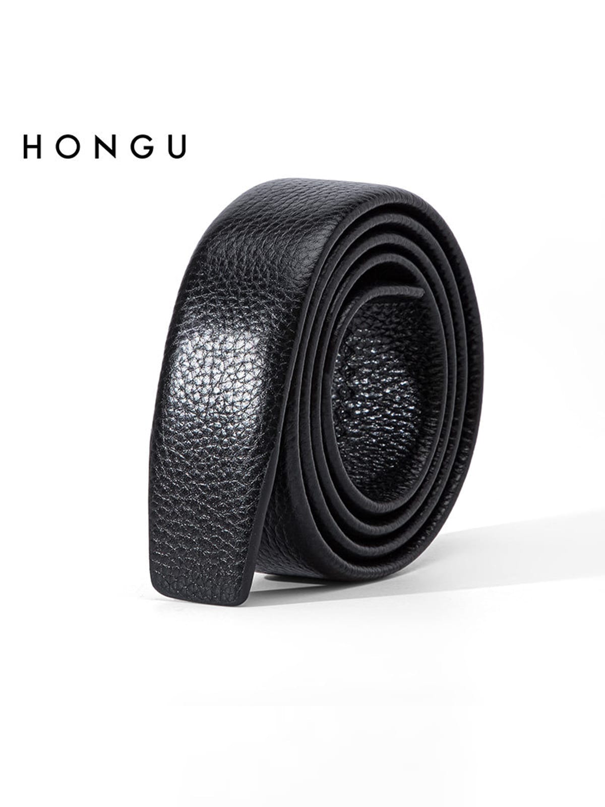 HONGU Top Grain Cowhide Belt Strap in Black