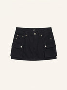 SMFK Cargo Pocket Micro Mini Skirt in Black