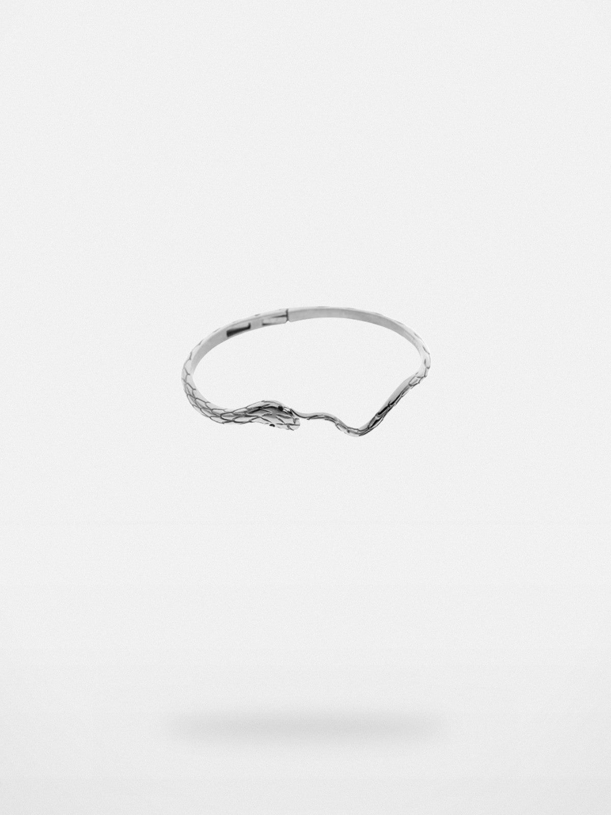 BLACKHEAD Hinged Titanium Steel Snake Bracelet in Silver