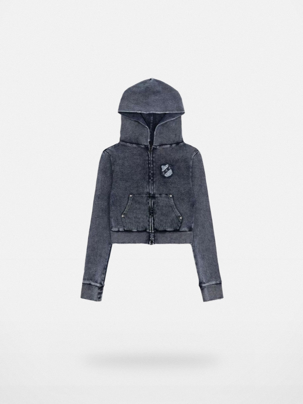 BADSEED Rust Wash Hooded Denim Jacket in Denim