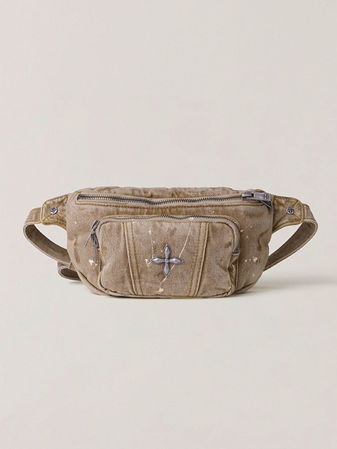 SMFK Distressed Denim Waist Bag in Denim