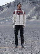 D5ove Paneled Nylon Racing Pants in Black - On Male Model