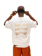 FPA Quick Dry Polka Dot T Shirt in White - On Male Model