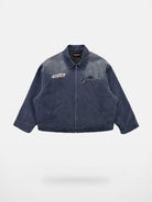 UNKNOWNWORLD Sun Faded Canvas Racing Jacket in Denim