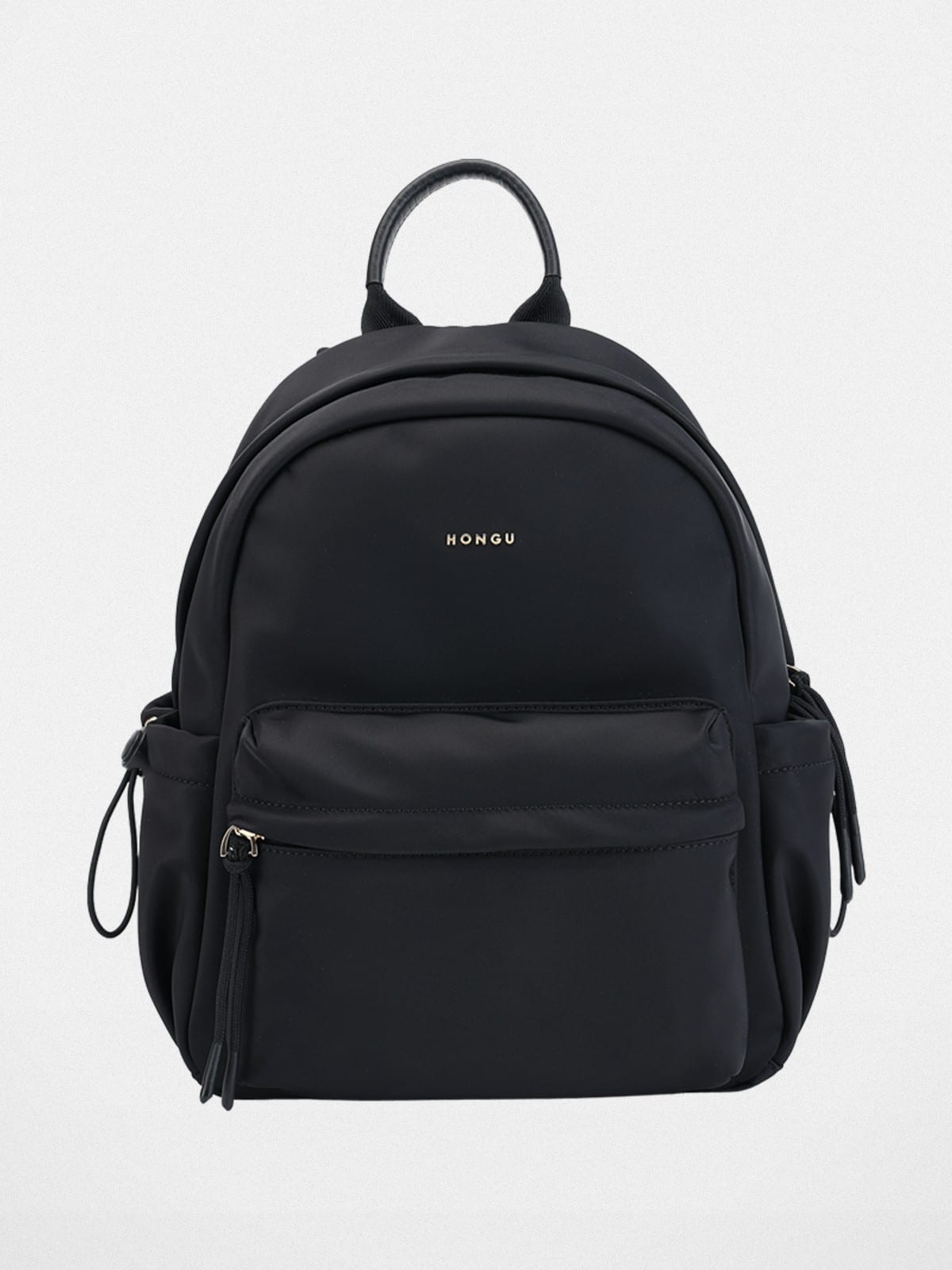 HONGU Nylon Dome Backpack in Black