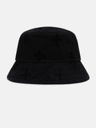 SMFK Distressed Frayed Denim Bucket Hat in Black