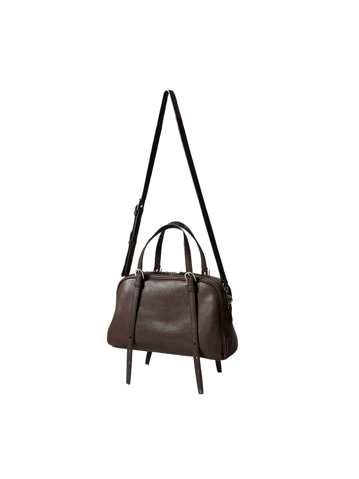 QIUZHEN Vegetable Tanned Kidskin Bowling Bag in Brown