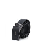 HONGU Cowhide Leather Automatic Buckle Belt in Black